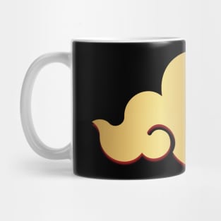 Golden Serenity: Japanese Cloud Mug